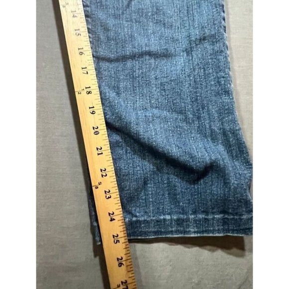 Dolce & Rosa Pants Womens 46 Blue Denim Belted Pocketed Zip Button 38x25. - Picture 9 of 12